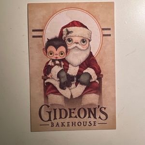 Gideon’s Bakehouse Santa December menu card